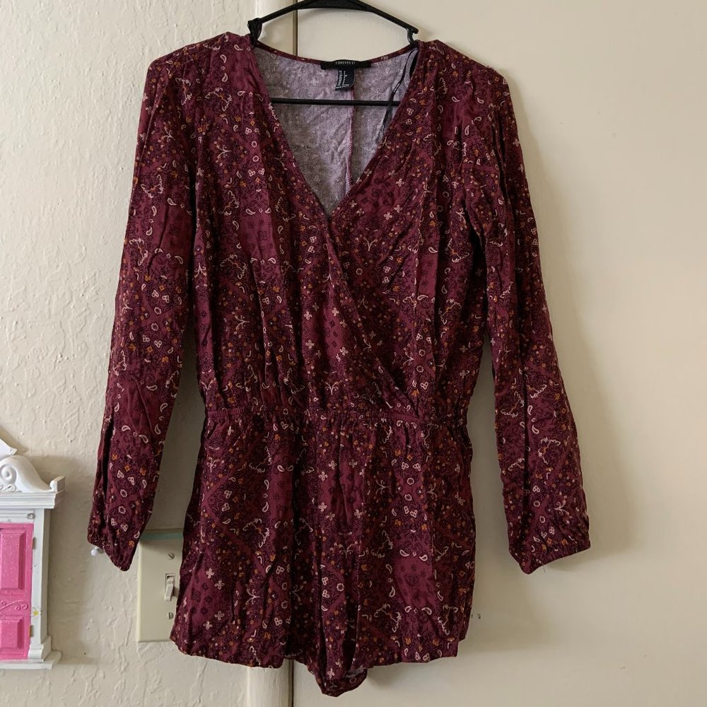 Forever 21 Long Sleeved Romper